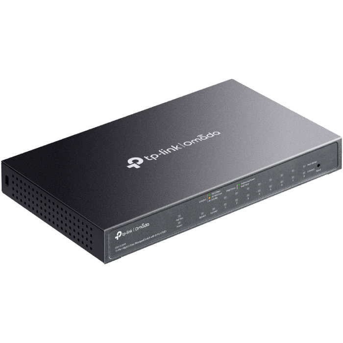 TP-Link Omada ES210GMP Switch Gestionado de 10 Puertos Gigabit con 8 Puertos PoE+